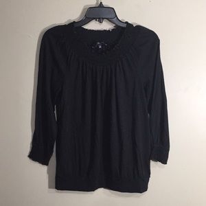 Jones New York Black 3/4 sleeve top